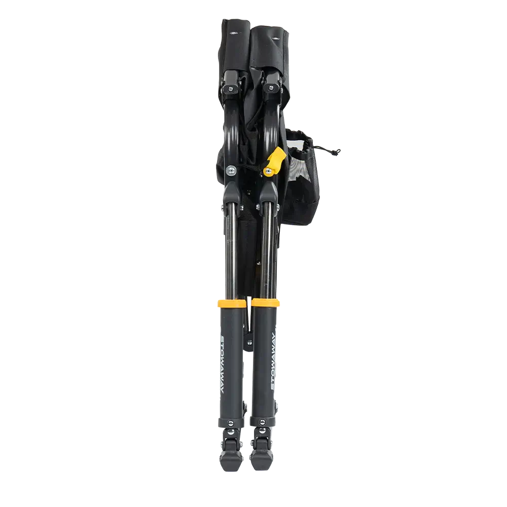 Folded view of the Black Stowaway Rocker. 