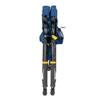 Folded view of the Soft Navy Stowaway Rocker. 