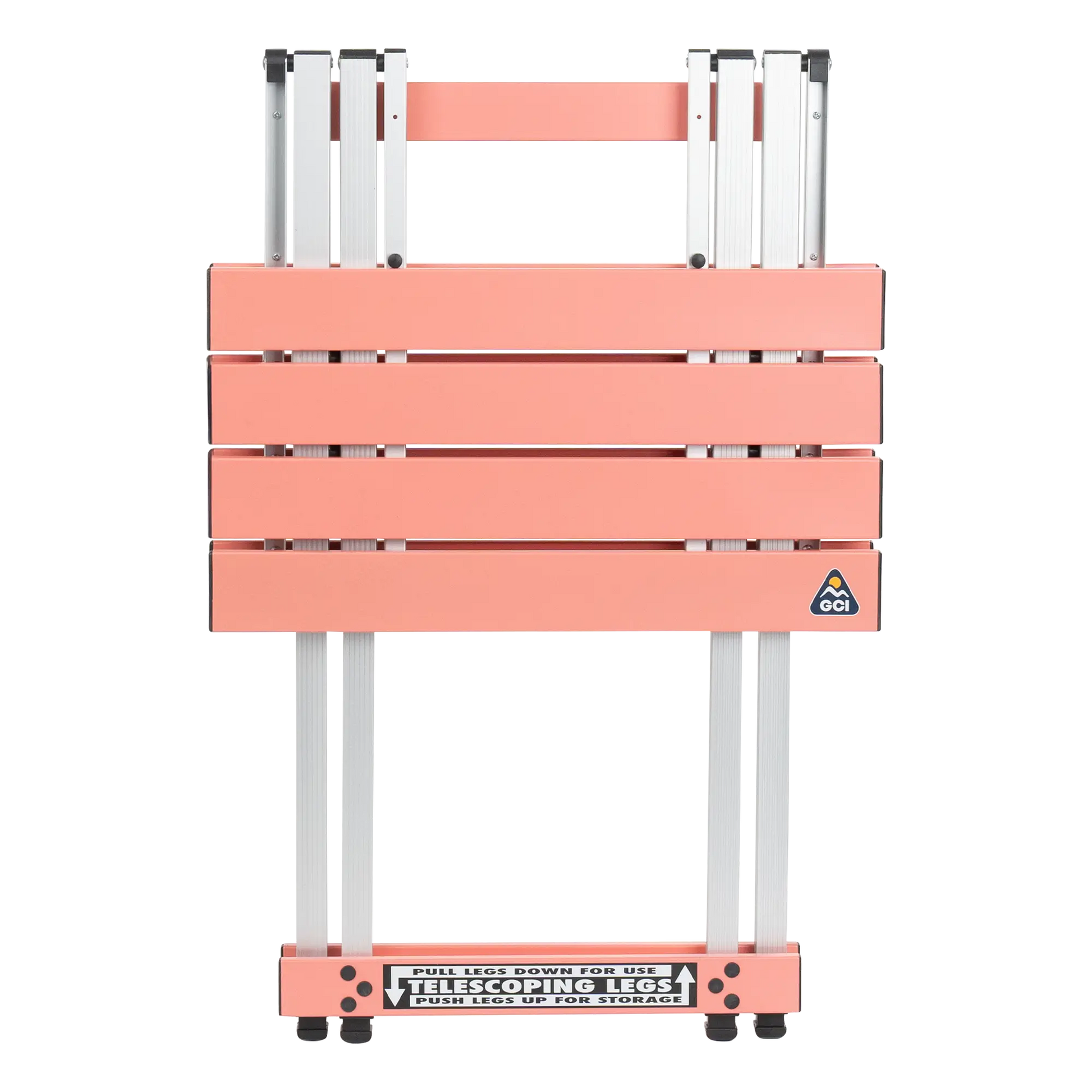 Compact Camp Table 20, Coral, Extended