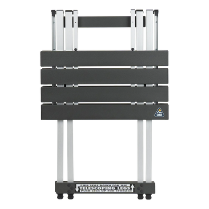 Compact Camp Table 20, Black Chrome, Extended