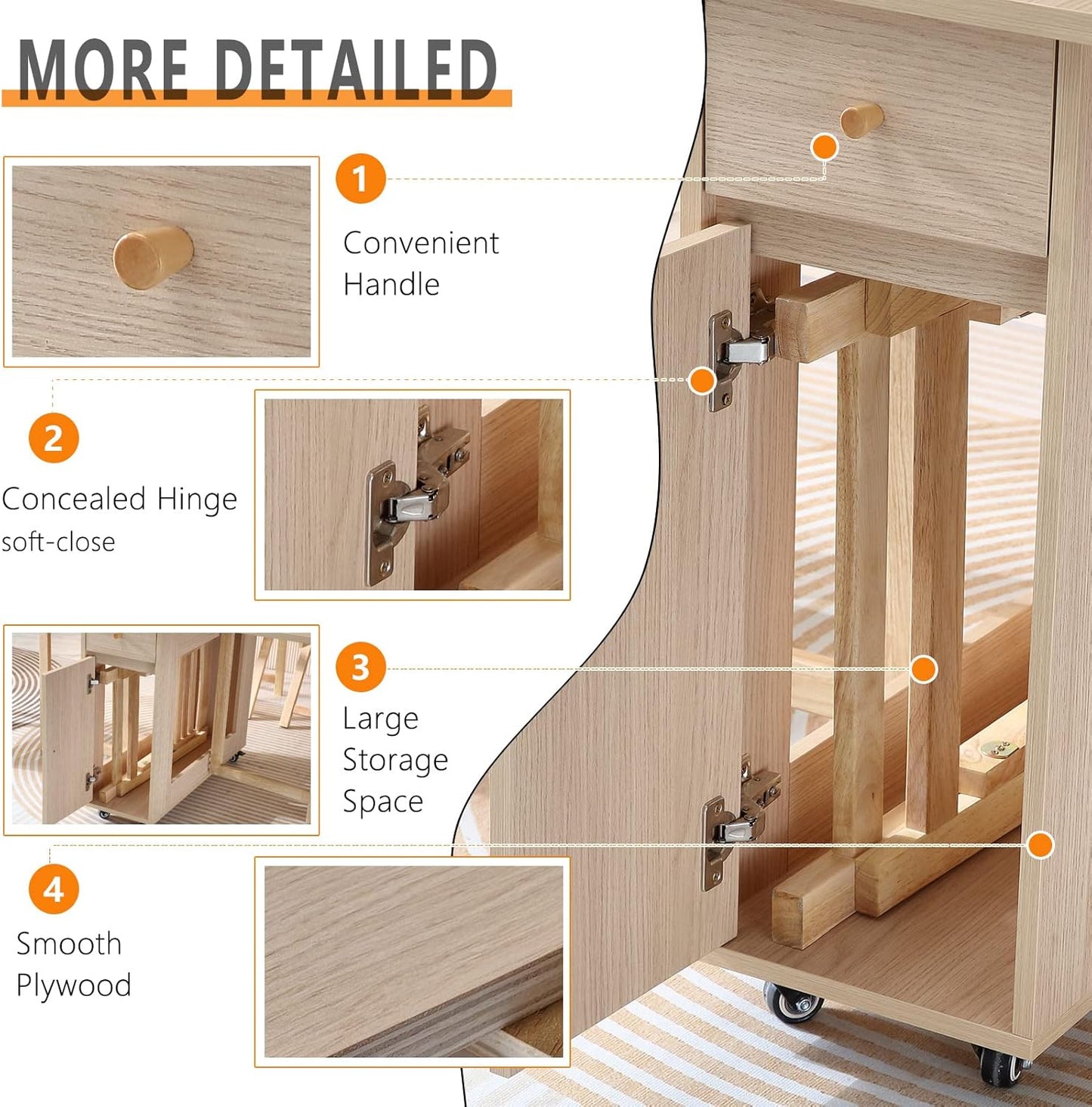 FlexiLeaf Farmhouse Dining Table
