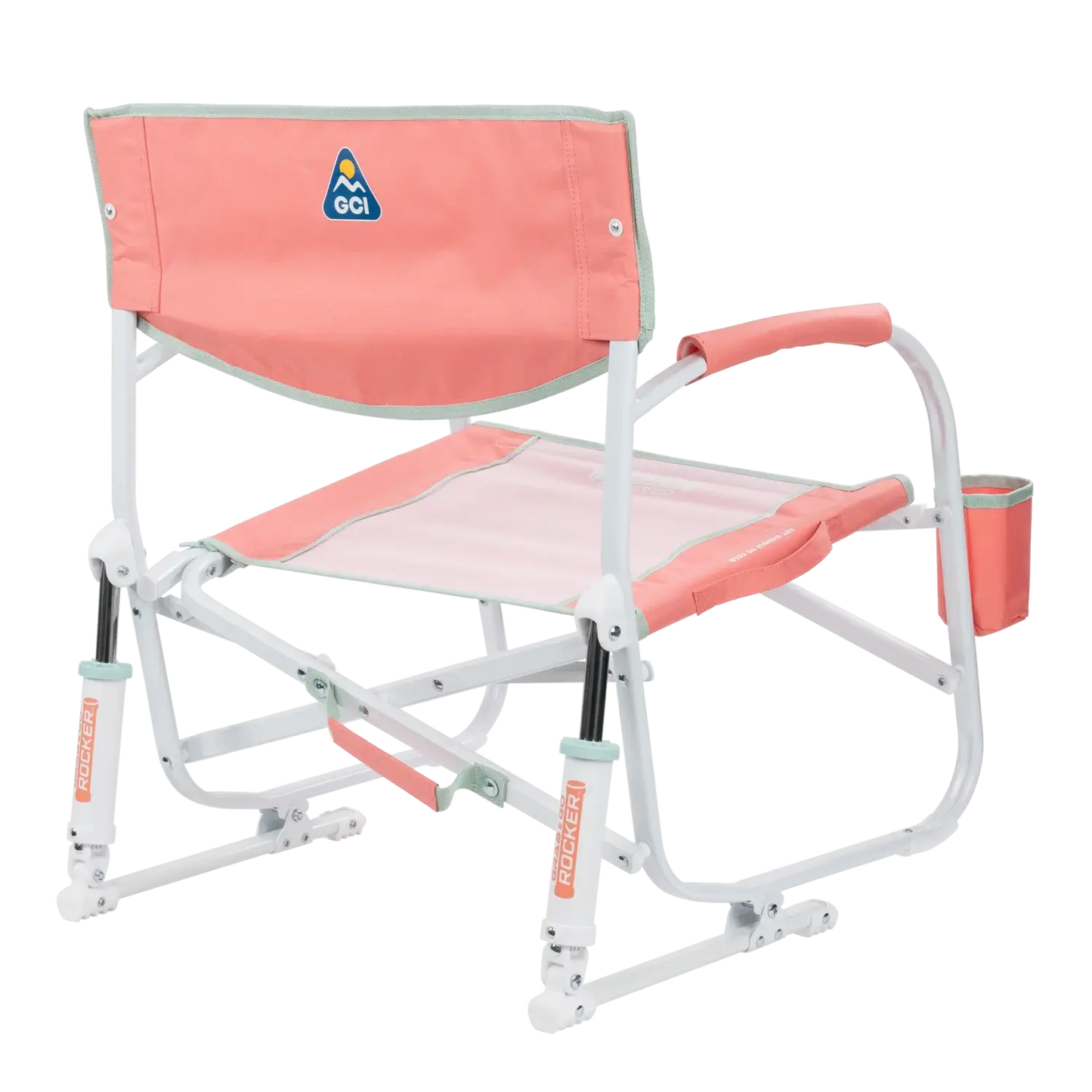 Grab & Go Rocker, Coral, Back Right